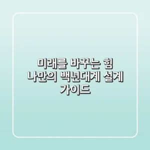 미래를 바꾸는 힘: 나만의 백년대계(大計) 설계 가이드