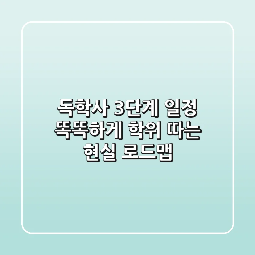 독학사 3단계 일정, 똑똑하게 학위 따는 현실 로드맵!