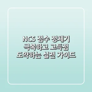 NCS 점수, 정체기 극복하고 고득점 도약하는 실전 가이드
