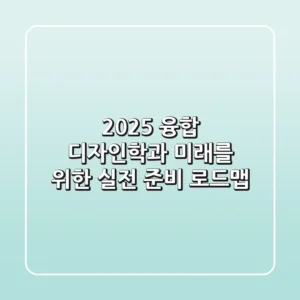 2025 융합 디자인학과, 미래를 위한 실전 준비 로드맵