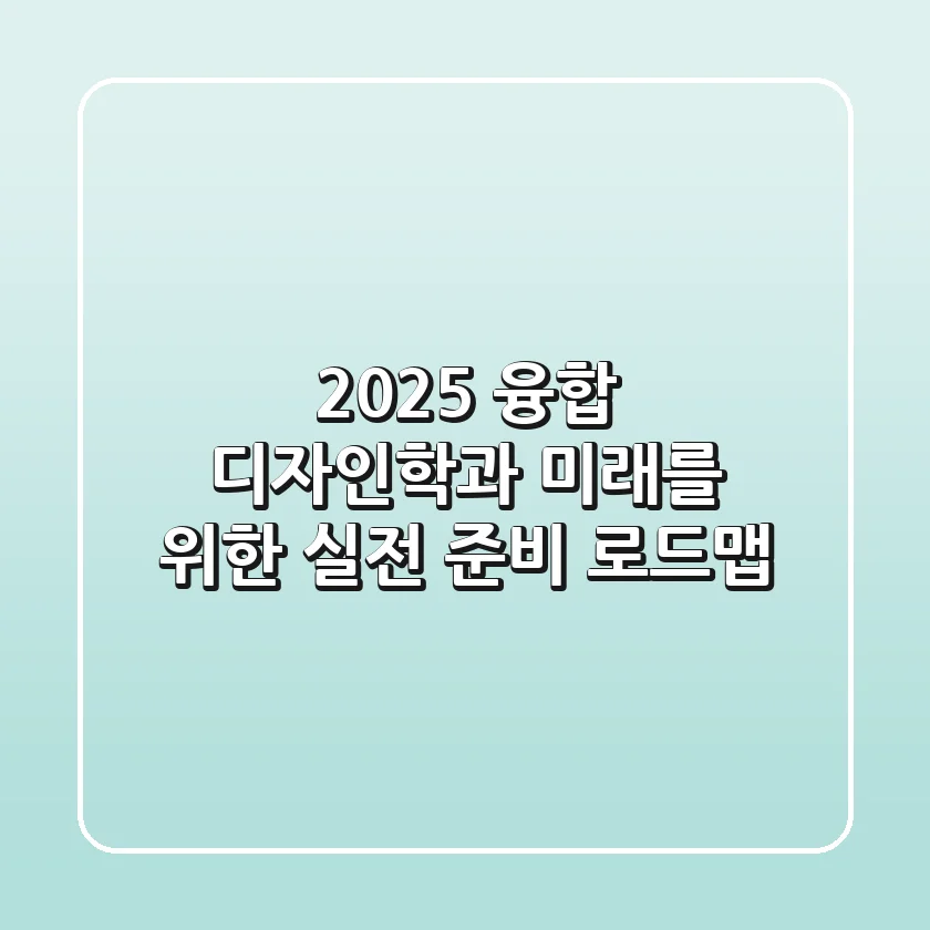 2025 융합 디자인학과, 미래를 위한 실전 준비 로드맵