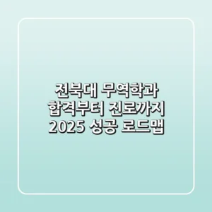 전북대 무역학과: 합격부터 진로까지, 2025 성공 로드맵