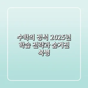 수학의 정석, 2025년 학습 전략과 숨겨진 복병