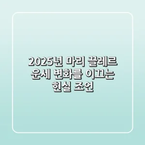 2025년 마리 끌레르 운세: 변화를 이끄는 현실 조언