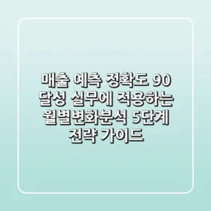 "매출 예측 정확도 90% 달성", 실무에 적용하는 월별변화분석 5단계 전략 가이드