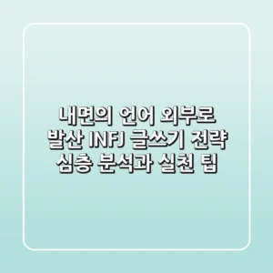 "내면의 언어, 외부로 발산", INFJ 글쓰기 전략: 심층 분석과 실천 팁