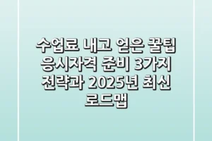“수업료 내고 얻은 꿀팁”, 응시자격 준비 3가지 전략과 2025년 최신 로드맵